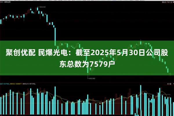 聚创优配 民爆光电：截至2025年5月30日公司股东总数为7579户