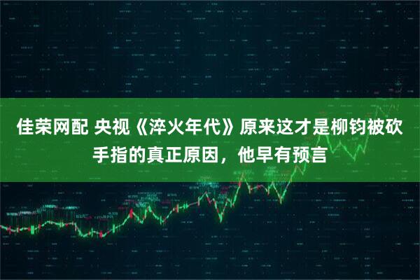 佳荣网配 央视《淬火年代》原来这才是柳钧被砍手指的真正原因，他早有预言