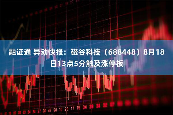 融证通 异动快报：磁谷科技（688448）8月18日13点5分触及涨停板
