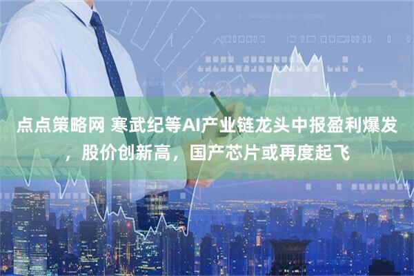 点点策略网 寒武纪等AI产业链龙头中报盈利爆发，股价创新高，国产芯片或再度起飞