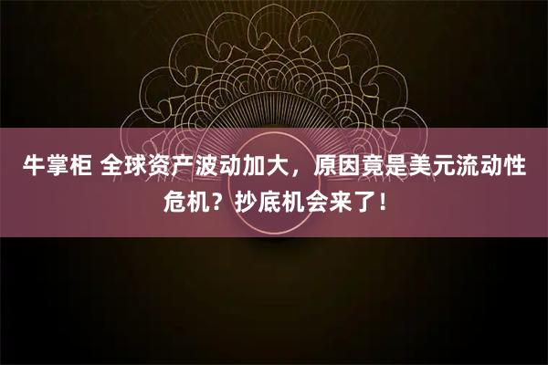 牛掌柜 全球资产波动加大，原因竟是美元流动性危机？抄底机会来了！