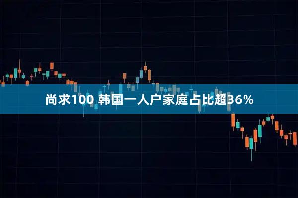尚求100 韩国一人户家庭占比超36%
